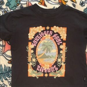 Girls Rip Curl crop T shirt size 8
